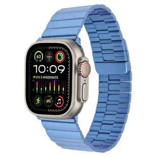 For Apple Watch Ultra 2 49mm Bamboo Stainless Steel Magnetic Watch Band(Blue)