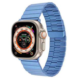 For Apple Watch Ultra 49mm Bamboo Stainless Steel Magnetic Watch Band(Blue)