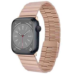 For Apple Watch Series 8 41mm Bamboo Stainless Steel Magnetic Watch Band(Rose Gold)