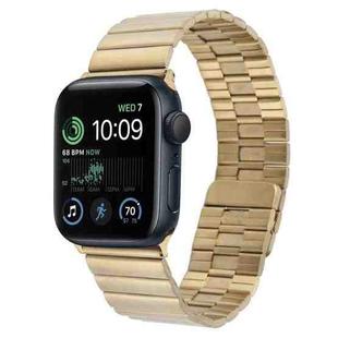 For Apple Watch SE 2022 40mm Bamboo Stainless Steel Magnetic Watch Band(Gold)