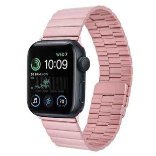 For Apple Watch SE 2022 40mm Bamboo Stainless Steel Magnetic Watch Band(Pink)