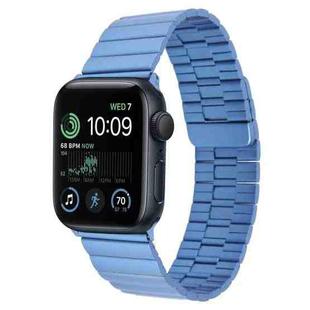 For Apple Watch SE 2022 40mm Bamboo Stainless Steel Magnetic Watch Band(Blue)