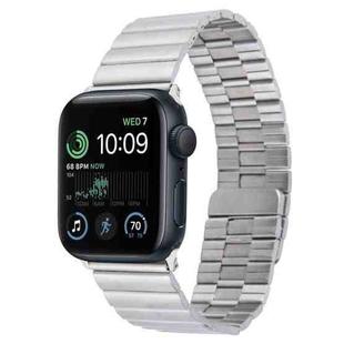 For Apple Watch SE 2022 44mm Bamboo Stainless Steel Magnetic Watch Band(Sliver)