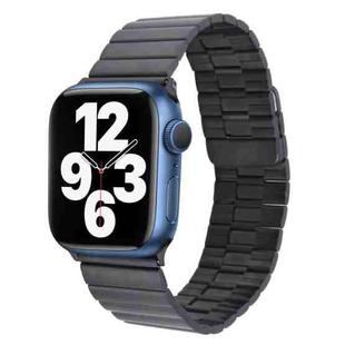 For Apple Watch Series 7 41mm Bamboo Stainless Steel Magnetic Watch Band(Black)