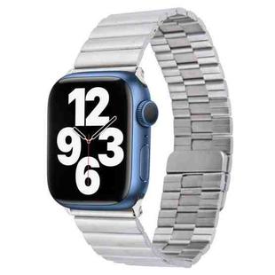 For Apple Watch Series 7 41mm Bamboo Stainless Steel Magnetic Watch Band(Sliver)