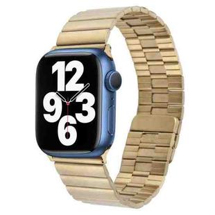 For Apple Watch SE 40mm Bamboo Stainless Steel Magnetic Watch Band(Gold)