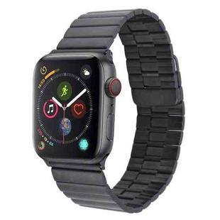 For Apple Watch Series 4 44mm Bamboo Stainless Steel Magnetic Watch Band(Black)