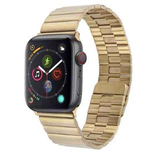 For Apple Watch Series 4 40mm Bamboo Stainless Steel Magnetic Watch Band(Gold)