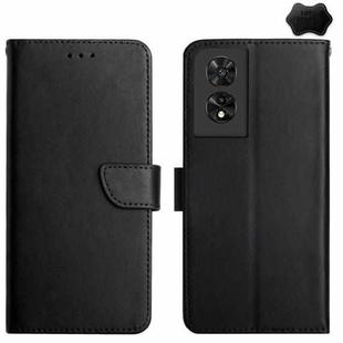 For TCL 50 SE/40 NxtPaper 4G Genuine Leather Fingerprint-proof Flip Phone Case(Black)