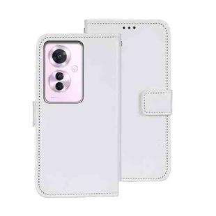 For OPPO Reno11 F 5G idewei Crazy Horse Texture Leather Phone Case(White)