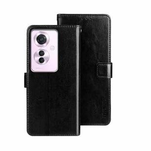 For OPPO Reno11 F 5G idewei Crazy Horse Texture Leather Phone Case(Black)