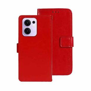 For OPPO Reno13 F 5G idewei Crazy Horse Texture Leather Phone Case(Red)