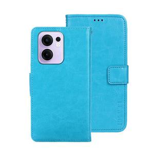 For OPPO Reno13 F 5G idewei Crazy Horse Texture Leather Phone Case(Sky Blue)