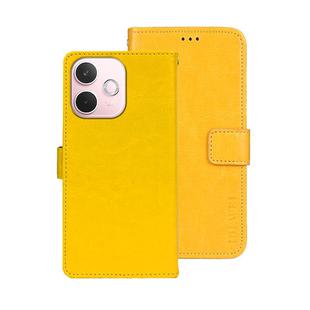 For OPPO A5 Pro 5G Global idewei Crazy Horse Texture Leather Phone Case(Yellow)