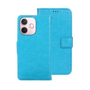 For OPPO A5 Pro 5G Global idewei Crazy Horse Texture Leather Phone Case(Sky Blue)