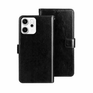 For OPPO Reno14 5G idewei Crazy Horse Texture Leather Phone Case(Black)