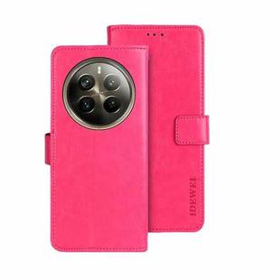 For Realme 12 Pro+ idewei Crazy Horse Texture Leather Phone Case(Rose Red)