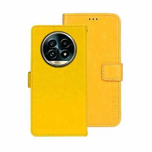 For Realme 13 Pro+ 5G idewei Crazy Horse Texture Leather Phone Case(Yellow)