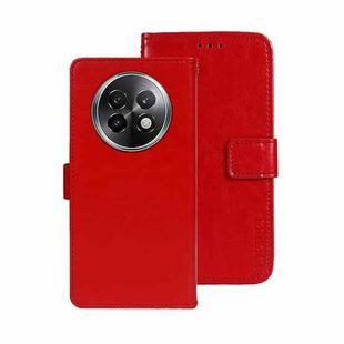 For Realme 13+ 5G idewei Crazy Horse Texture Leather Phone Case(Red)