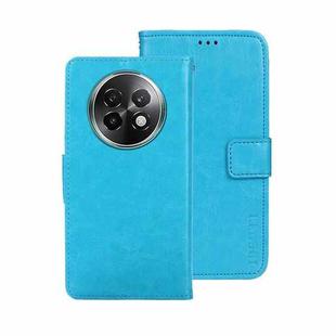 For Realme 13+ 5G idewei Crazy Horse Texture Leather Phone Case(Sky Blue)