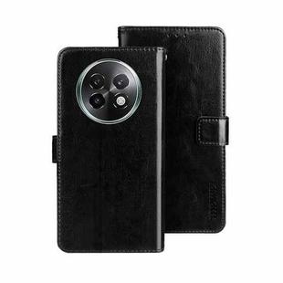 For Realme 13+ 5G idewei Crazy Horse Texture Leather Phone Case(Black)