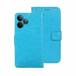 For Realme GT 6 5G Taiwan, China idewei Crazy Horse Texture Leather Phone Case(Sky Blue)