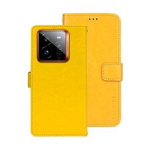 For Realme GT 7 Pro idewei Crazy Horse Texture Leather Phone Case(Yellow)