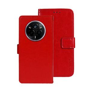 For Realme 14 Pro 5G idewei Crazy Horse Texture Leather Phone Case(Red)