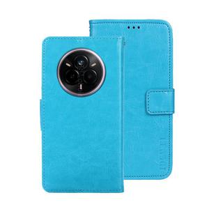 For Realme 14 Pro 5G idewei Crazy Horse Texture Leather Phone Case(Sky Blue)