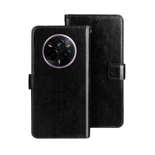 For Realme 14 Pro 5G idewei Crazy Horse Texture Leather Phone Case(Black)