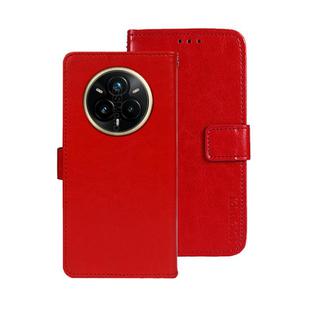 For Realme 14 Pro+ 5G idewei Crazy Horse Texture Leather Phone Case(Red)