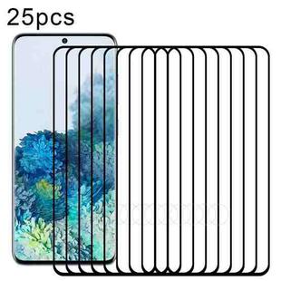 For Samsung Galaxy S20 25pcs Full Glue 9H HD 3D Curved Edge Tempered Glass Film