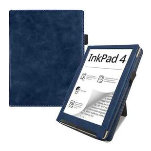 For Pocketbook InkPad Color 2 / 3 Calfskin Leather Smart Tablet Case(Blue)