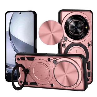 For ZTE nubia Focus /Blade A75 5G CD Texture Sliding Camshield Magnetic Holder Phone Case(Pink)