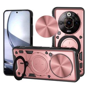 For ZTE nubia Focus Pro CD Texture Sliding Camshield Magnetic Holder Phone Case(Pink)