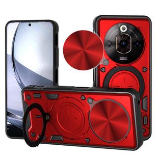 For ZTE nubia Focus Pro CD Texture Sliding Camshield Magnetic Holder Phone Case(Red)