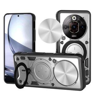 For ZTE nubia Focus Pro CD Texture Sliding Camshield Magnetic Holder Phone Case(Silver)