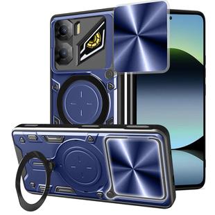 For ZTE nubia Neo 3 CD Texture Sliding Camshield Magnetic Holder Phone Case(Blue)