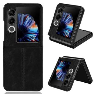 For ZTE nubia Flip2 / Libero Flip2 Cow Pattern Sewing Back Cover Phone Case(Black)