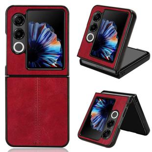 For ZTE nubia Flip2 / Libero Flip2 Cow Pattern Sewing Back Cover Phone Case(Red)