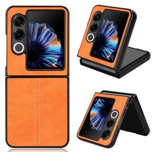 For ZTE nubia Flip2 / Libero Flip2 Cow Pattern Sewing Back Cover Phone Case(Yellow)