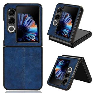 For ZTE nubia Flip2 / Libero Flip2 Cow Pattern Sewing Back Cover Phone Case(Blue)