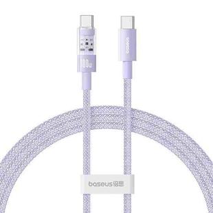 Baseus CD Series PD100W USB-C / Type-C to USB-C / Type-C Fast Charging Data Cable, Length:1m(Purple)