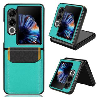 For ZTE nubia Flip2 Litchi Texture Card Slots Back Cover Phone Case(Green)