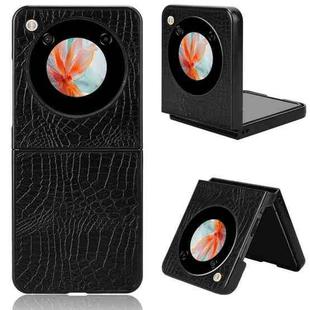 For ZTE nubia Flip / Libero Flip Crocodile Texture Back Cover Phone Case(Black)