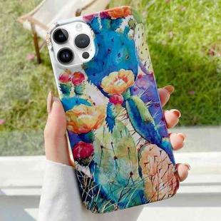 For iPhone 16 Pro Varnishing Water Stick PC Phone Case(Cactus Spines)