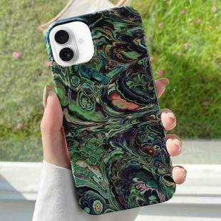 For iPhone 16 Varnishing Water Stick PC Phone Case(Watercolor)