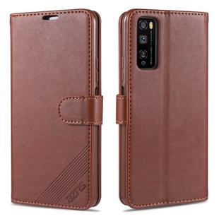 For Huawei Enjoy Z 5G AZNS Sheepskin Texture Horizontal Flip Leather Case with Holder & Card Slots & Wallet(Brown)