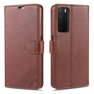 For Huawei Honor Play4 AZNS Sheepskin Texture Horizontal Flip Leather Case with Holder & Card Slots & Wallet(Brown)