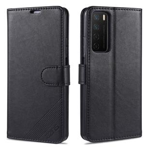 For Huawei Honor Play4 AZNS Sheepskin Texture Horizontal Flip Leather Case with Holder & Card Slots & Wallet(Black)